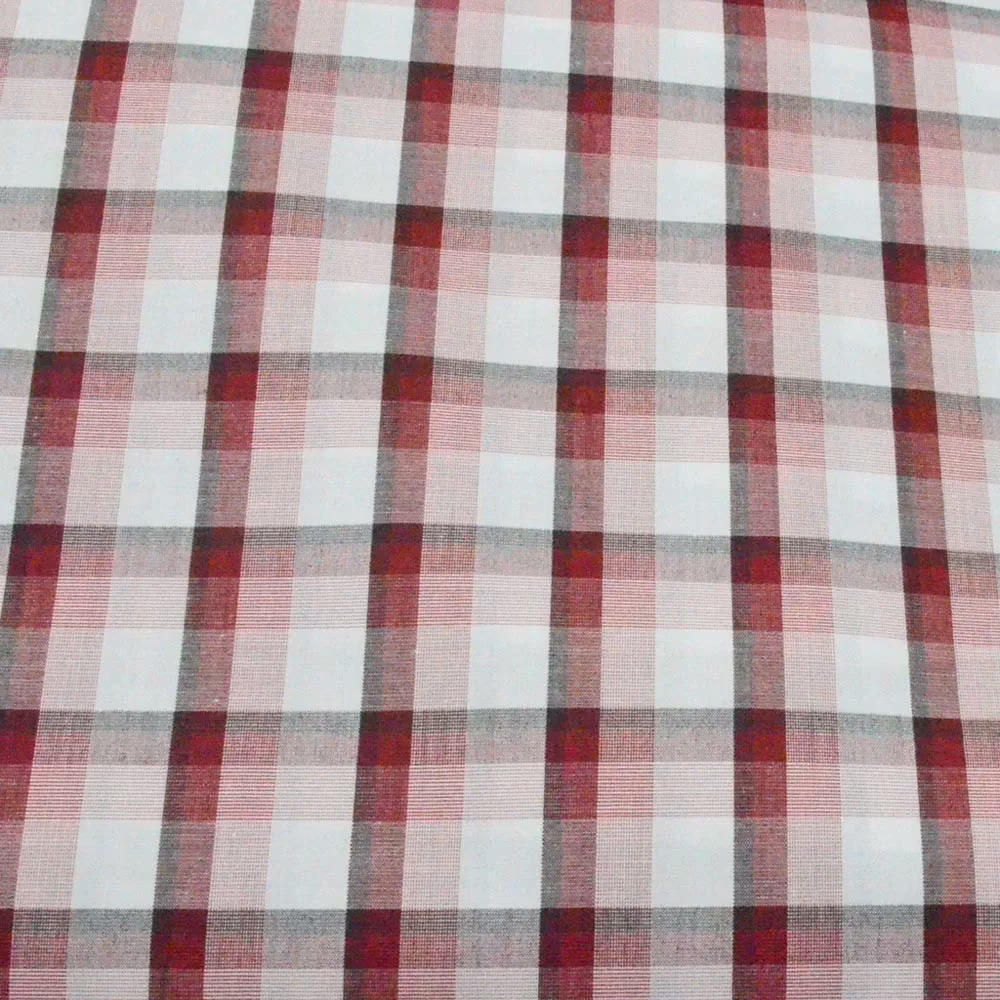 Raymond Maroon & Pink Large Check Shirting Fabric