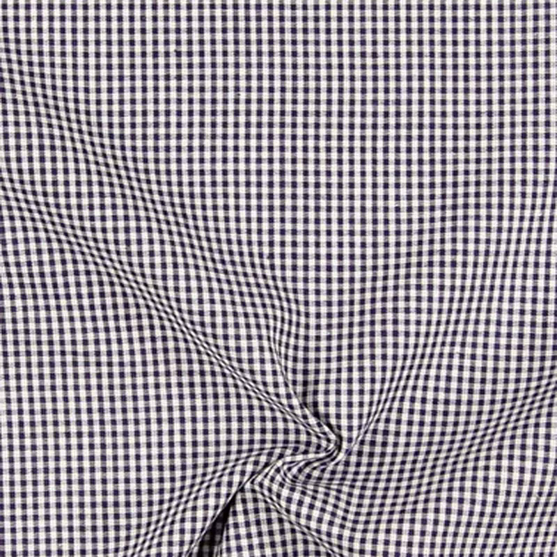 Raymond - Navy Short Check Cotton Shirt Fabric