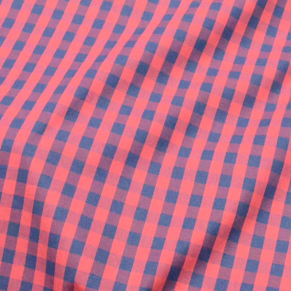 Raymond Red & Blue Check Shirting Fabric