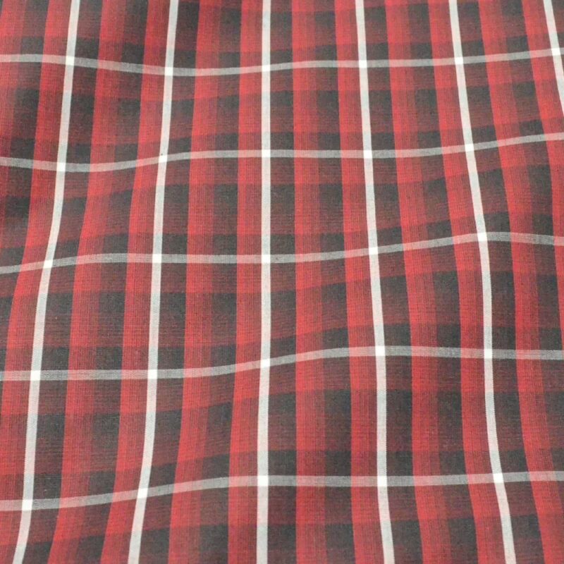 Raymond Red Check Shirting Fabric