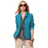 Raymond - Turquoise Cotton Suit Fabric - Image 3