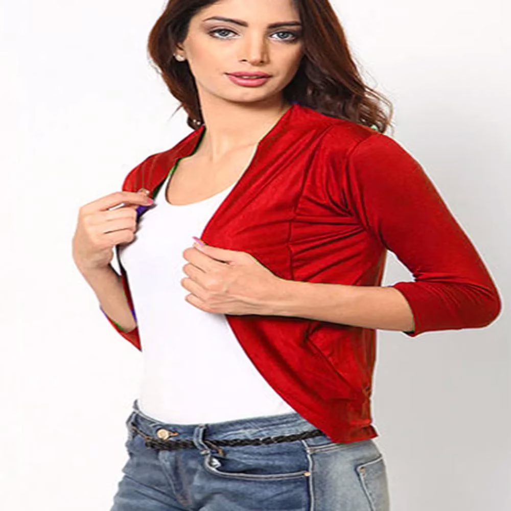 Red Softwear Plain Shrug - Image 3