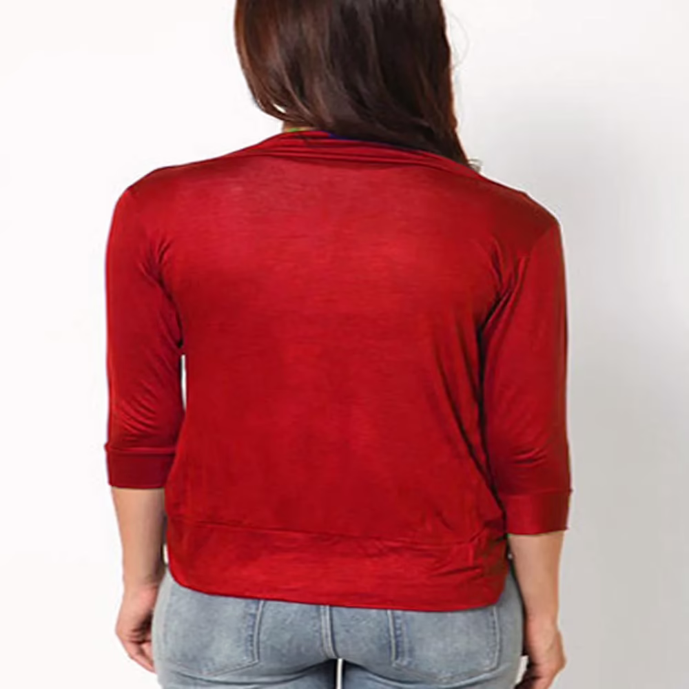 Red Softwear Plain Shrug - Image 2