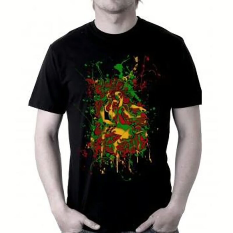 Reptile Men Black Printed Round Neck T-shirt