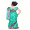 Bhartiya Paridhan -Net Pre Stitched Embroidered Laced Sea Green Saree(2-11 Years) - Image 2