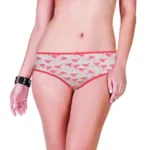 Scintillating White Floral Print Brief