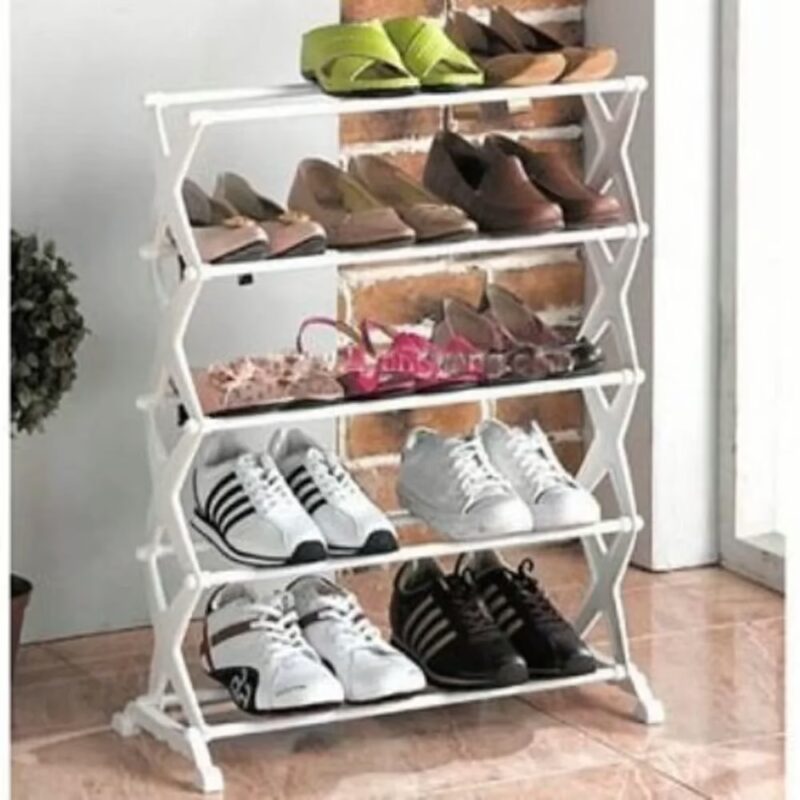 SuperDeals Foldable Stainless Steel Shoe Rack
