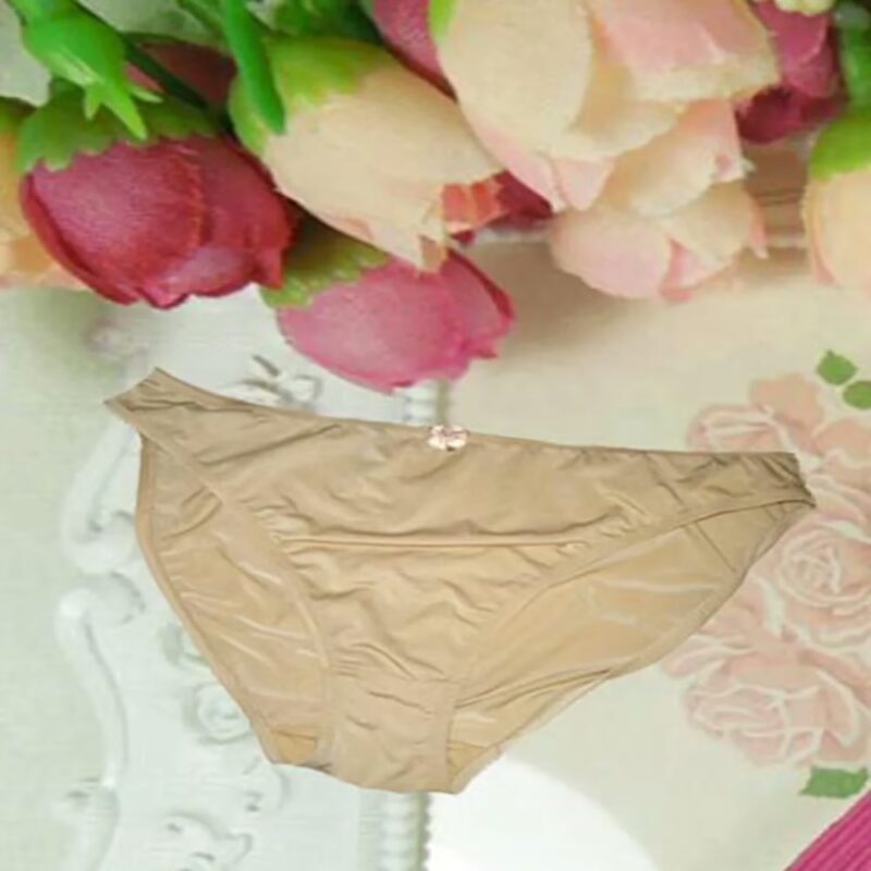 Seamless High Cut Soft Beige Plus Size Panties