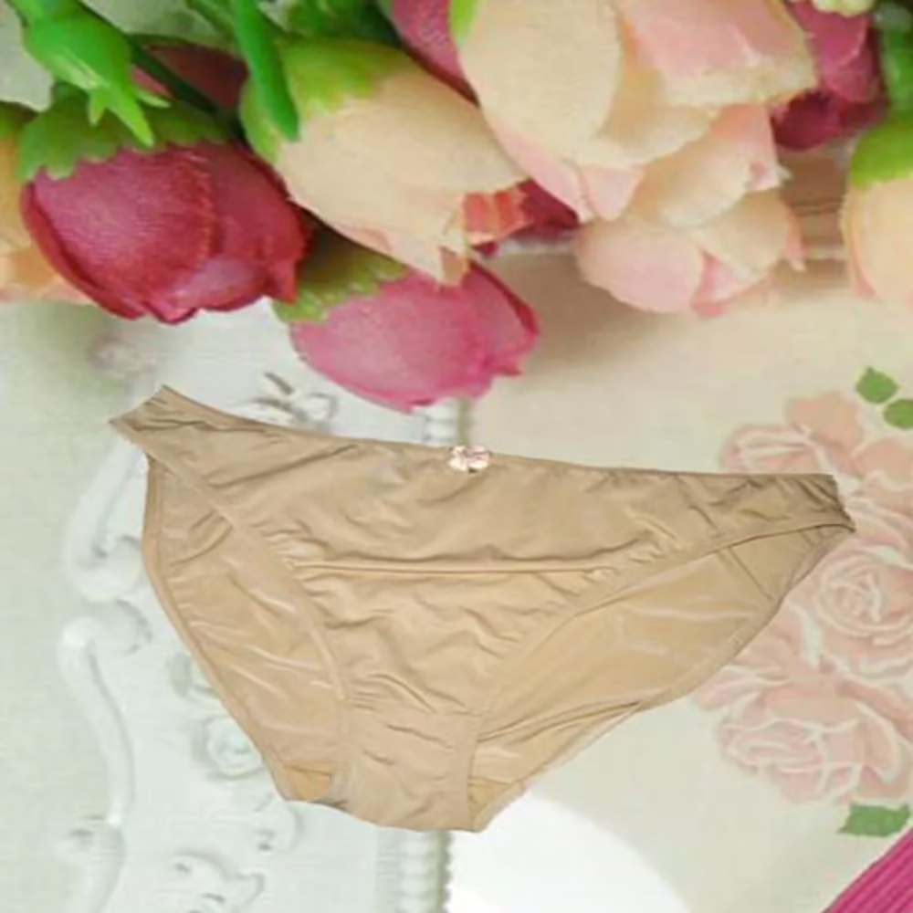 Seamless High Cut Soft Beige Plus Size Panties