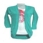 Aqua Green Shrug With Front Pocket