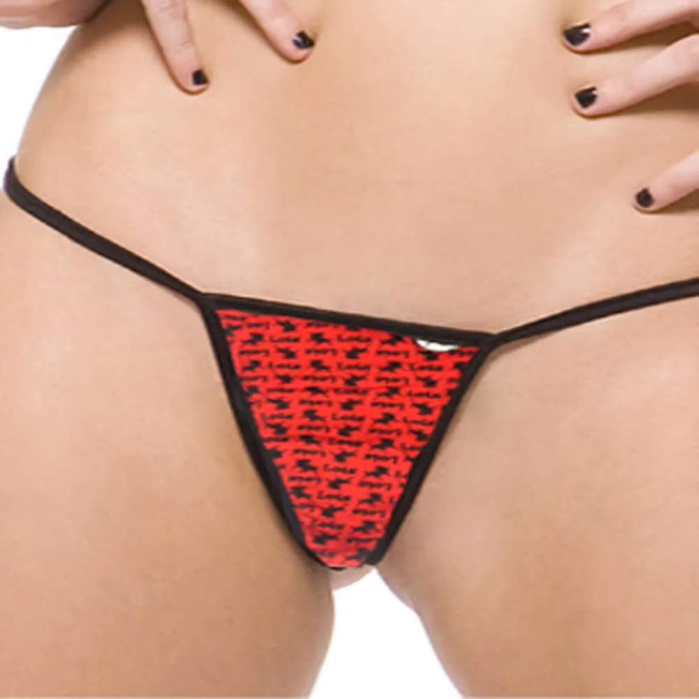 Sexy Black Printed G String Thong