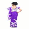 Bhartiya Paridhan -Net Pre Stitched Embroidered Laced Violet Saree(2-11 Years) - Image 2