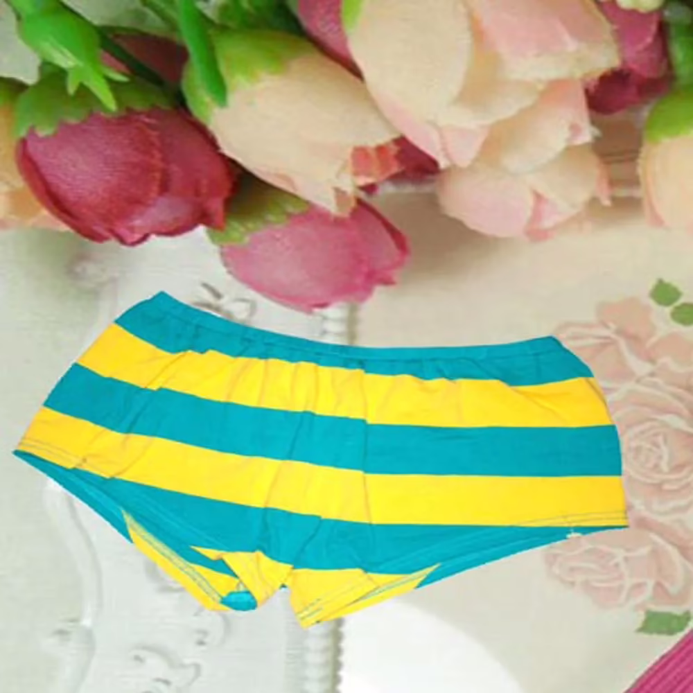 Soft Cotton Green & Yellow Panties Brief