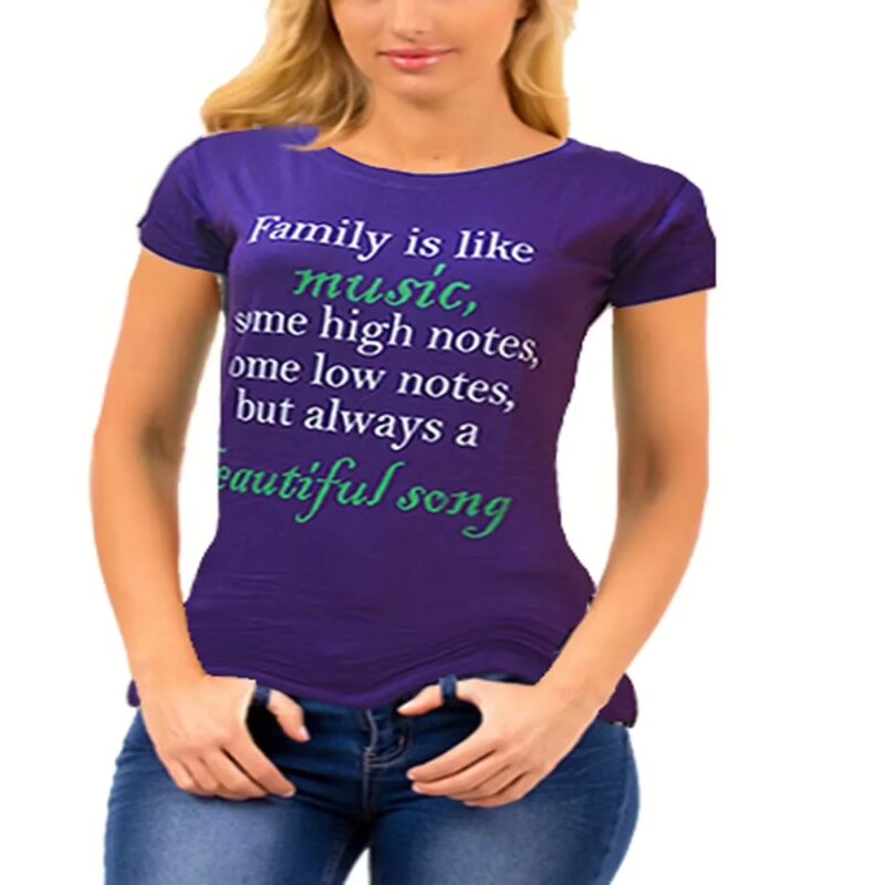 Soft Half Sleeves Purple Stretch T-shirts Tee