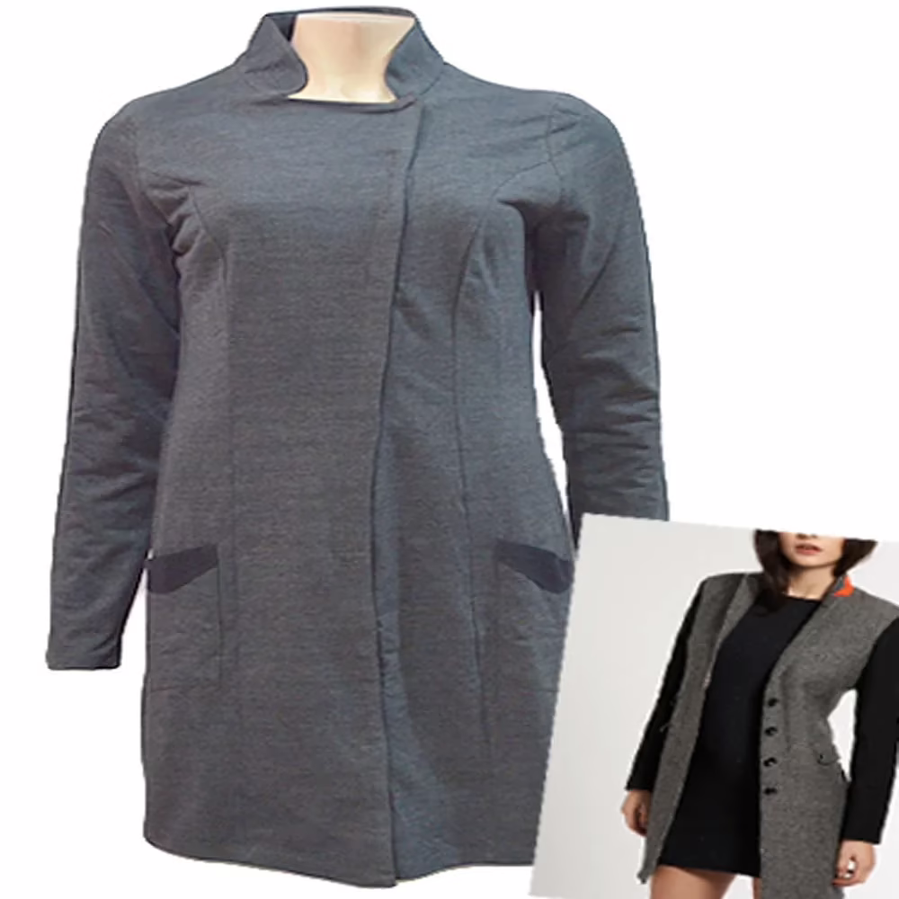 Soleil - Grey Full Sleeves Shrug