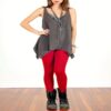 Soleil Red Skinny Fit Stretchable Legging - Image 2