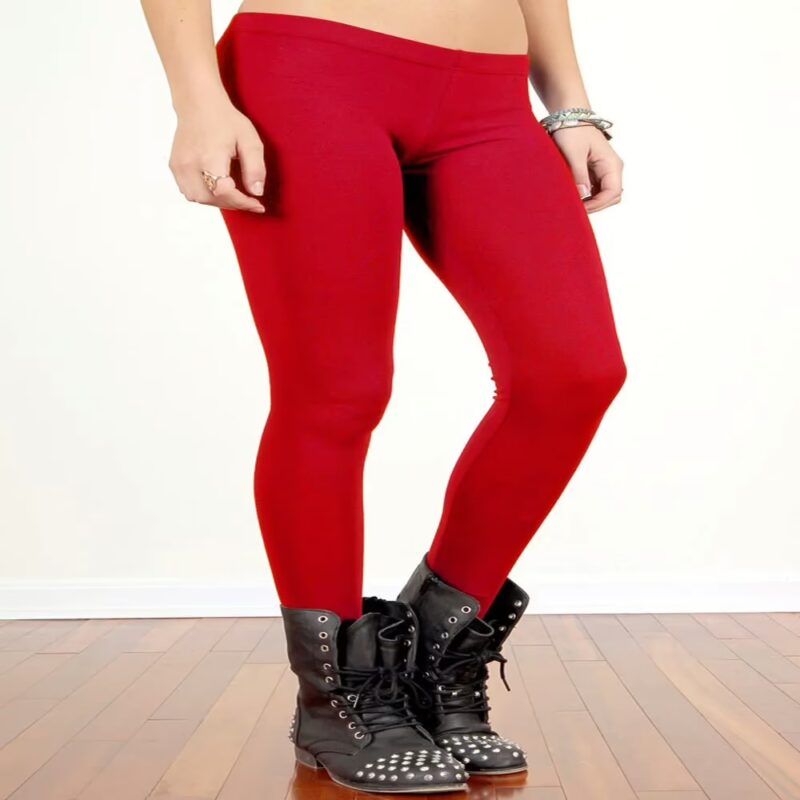 Soleil Red Skinny Fit Stretchable Legging