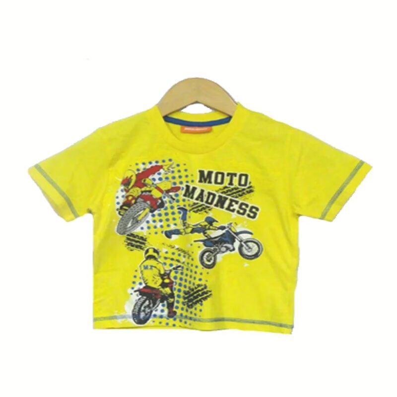 Duck & Dodge- Front Patch Half Sleeves Yellow Tee ( 2-3 Years)
