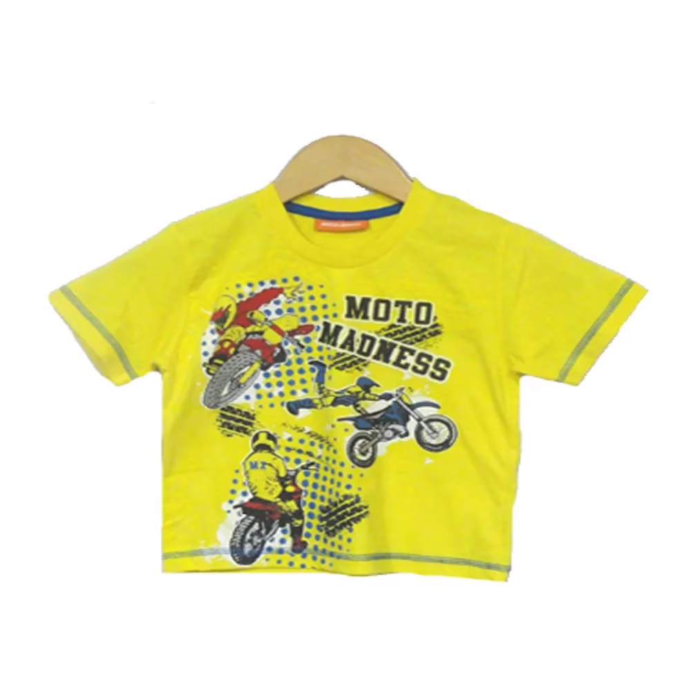 Duck & Dodge- Front Patch Half Sleeves Yellow Tee ( 2-3 Years)