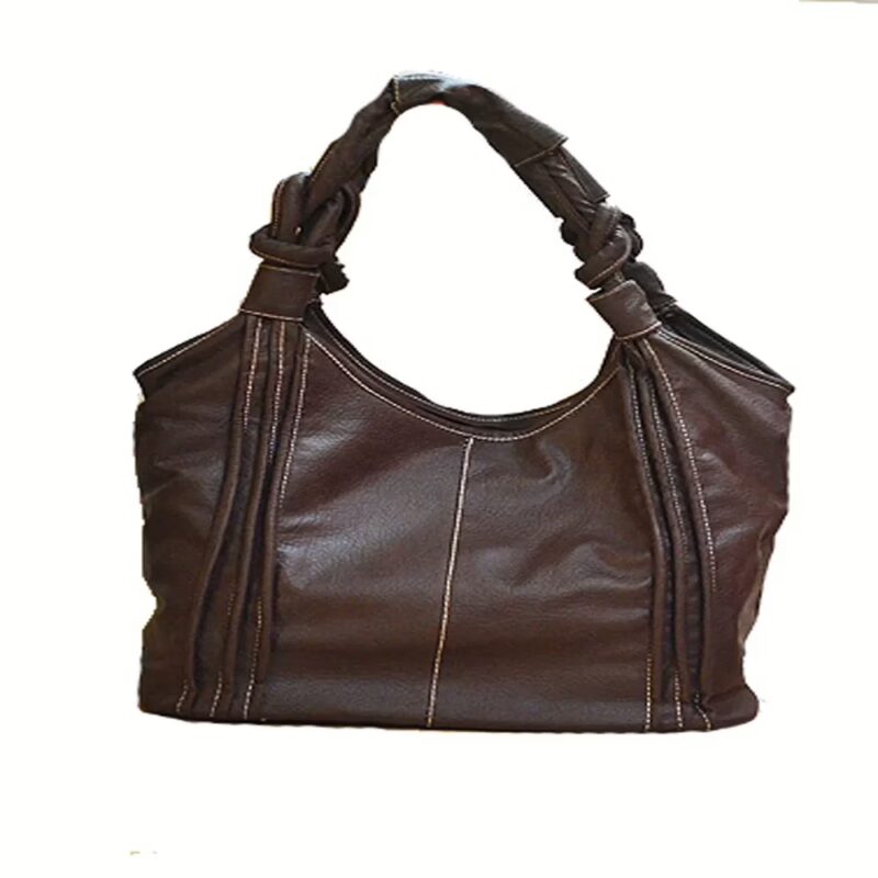 Stylish Dark Brown Leather Handbag