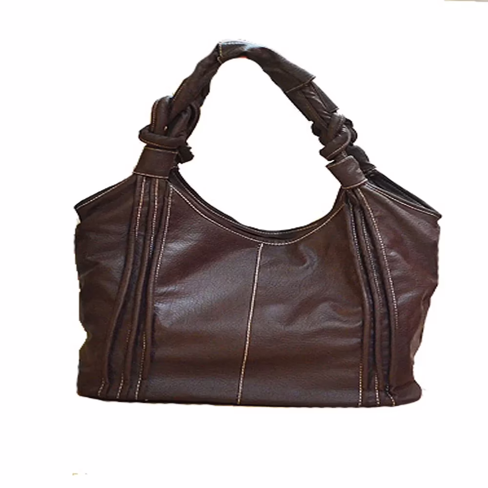 Stylish Dark Brown Leather Handbag