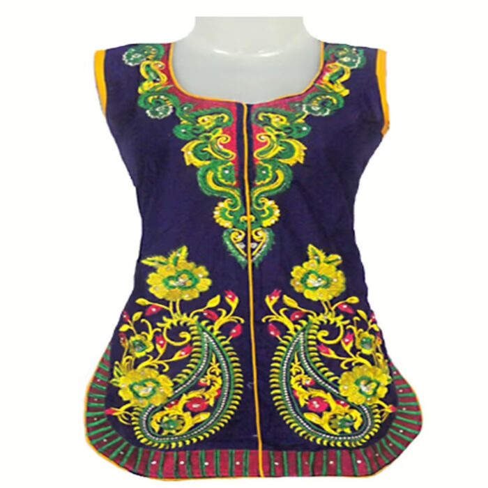 Stylish Embroidered Blue Kurti (10-12 Years)