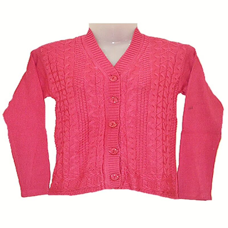 Warm Line-Stylish Magenta Short Cardigan