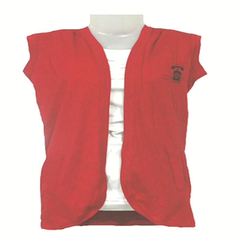FOR GIRLS - STYLISH HOODED RED SHRUG
