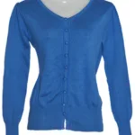 Uttam Boutique-Latest Blue Woollen Cardigan