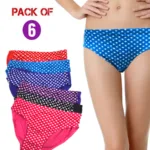 Value Pack of 6 Stylish Polka Dot Brief