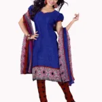 Trendz Apparels Suhani Blue & Maroon Printed Unstitched Suit