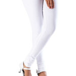 White Stretchable Cotton Legging