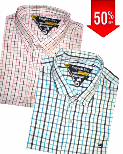 Wholesale 50% Off Cotton Check Shirt Combo