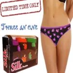 Wholesale Purple Orange Green Brief Panties(3 Pieces)