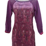 W-Purple Classic Multi printed Kurti