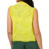 Yellow Full Back Power Net Design Sleeveless Shrug - Image 2