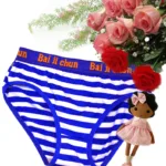 Elegant White Blue stripes panty