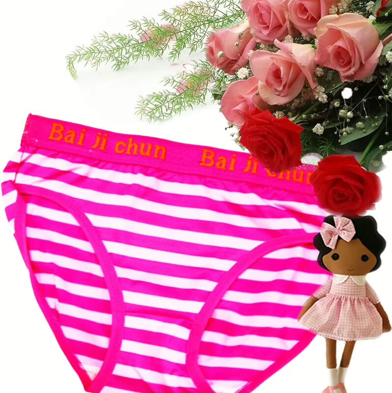 Alluring White Pink stripes panty