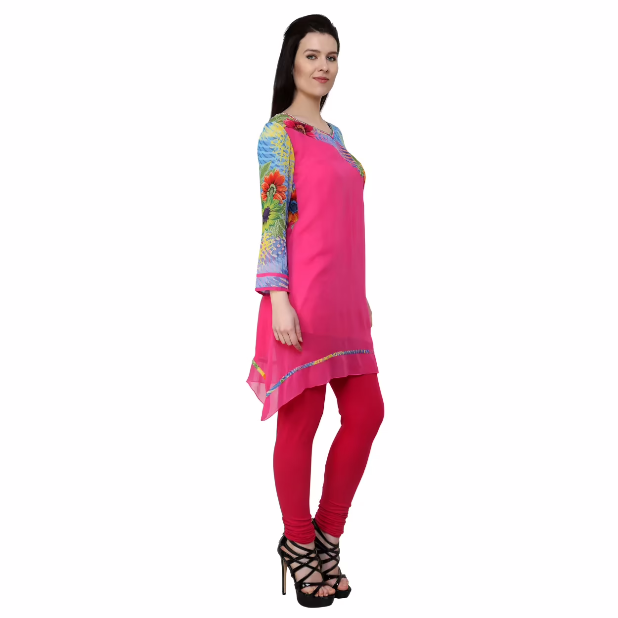 Chiktones Viscose Georgette Printed Kurti - Image 2