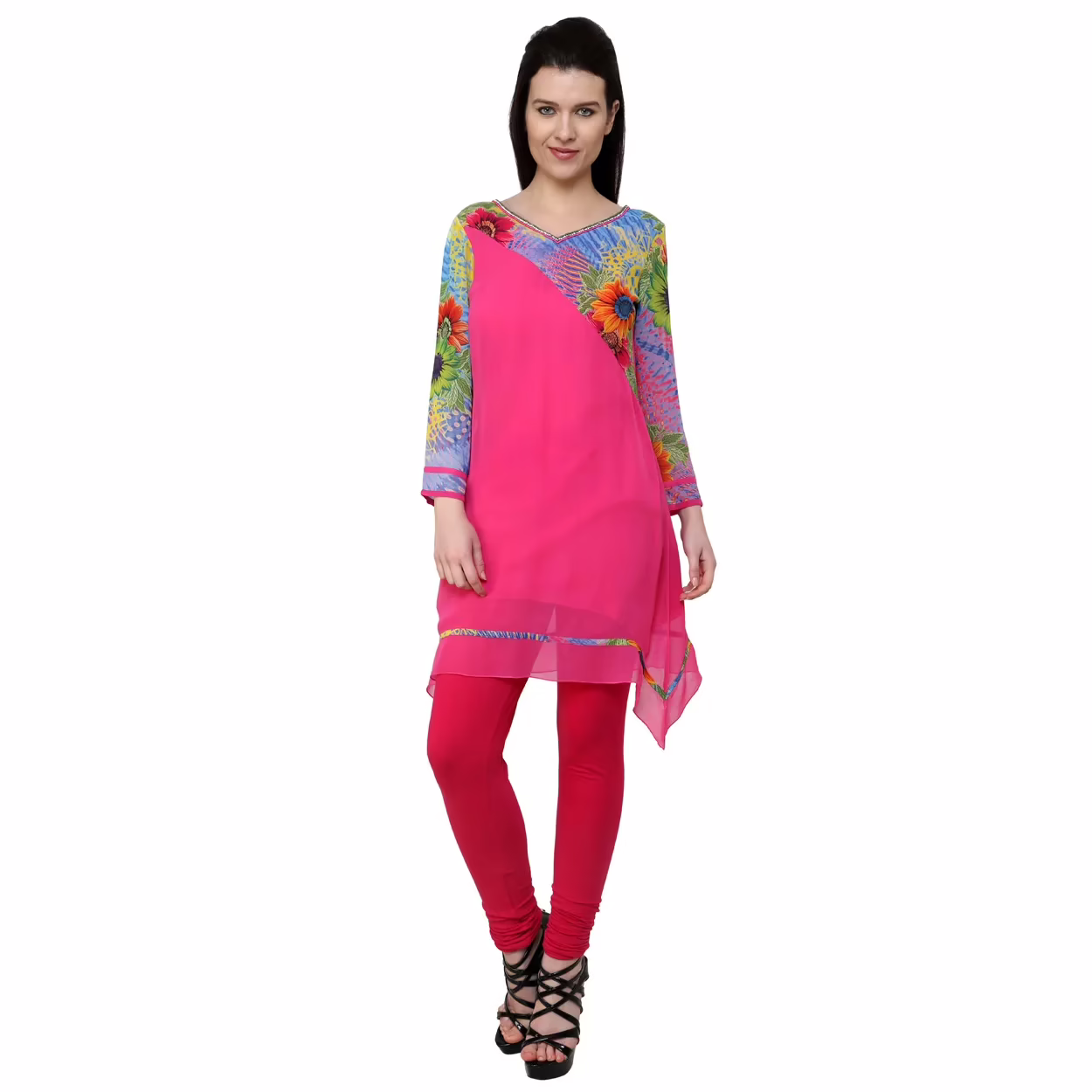 Chiktones Viscose Georgette Printed Kurti