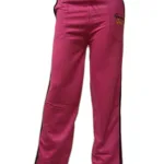 Dark Pink Elasticized Drawstring Waist Cotton Thermal Pajama Pant