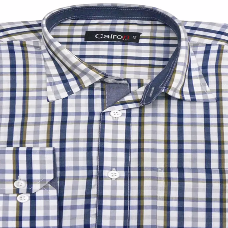 KHAKI CHECK SMART FORMAL SHIRT