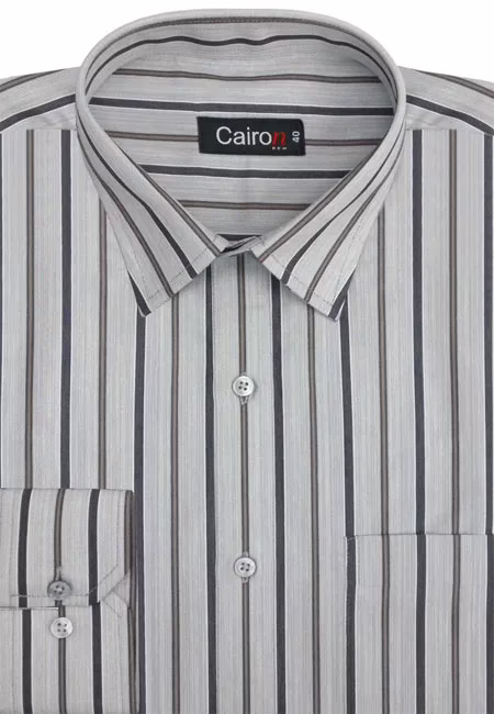 CAIRON GREY STRIPE EXECUTIVE FORMAL SHIRT - Image 2