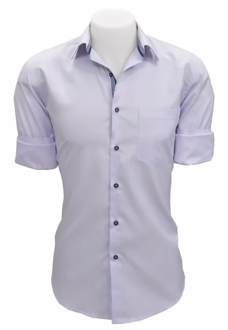 CAIRON PURPLE SELF PATTERN SMART FORMAL SHIRT