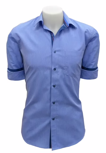 CAIRON BLUE SOLID SMART FORMAL SHIRT