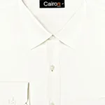 CAIRON WHITE SATIN SOLID CLUBWEAR SHIRT