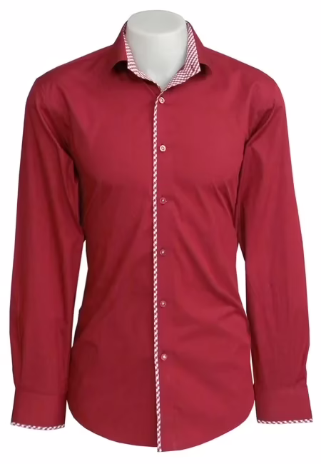 CAIRON RED SOLID CLUBWEAR SHIRT