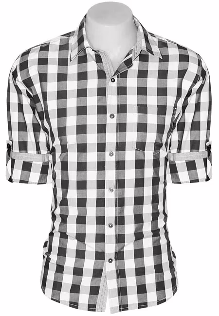 Black Check Casual Shirt