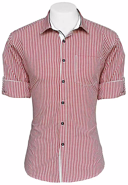 CAIRON RED CHECK CASUAL SHIRT