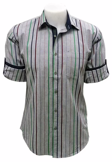 CAIRON GREY STRIPE CASUAL SHIRT